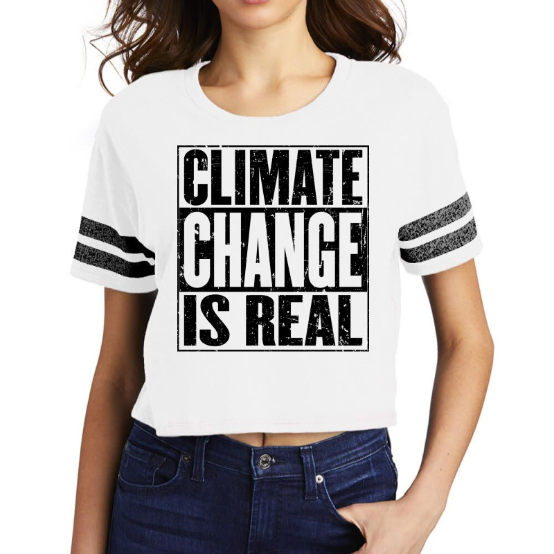 Climate Change Is Real Vintage Distressed Girl Scorecard Crop Tee by fumotobhalliq | Artistshot