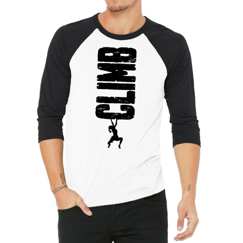 Climb Rock Climbing Bouldering Vintage Vertical Cl 3/4 Sleeve Shirt | Artistshot