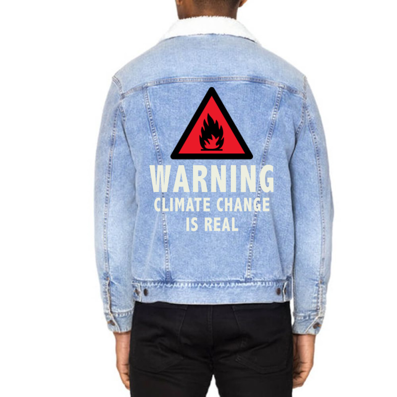 Climate Change Is Real Cute Nostalgia Unisex Sherpa-lined Denim Jacket | Artistshot