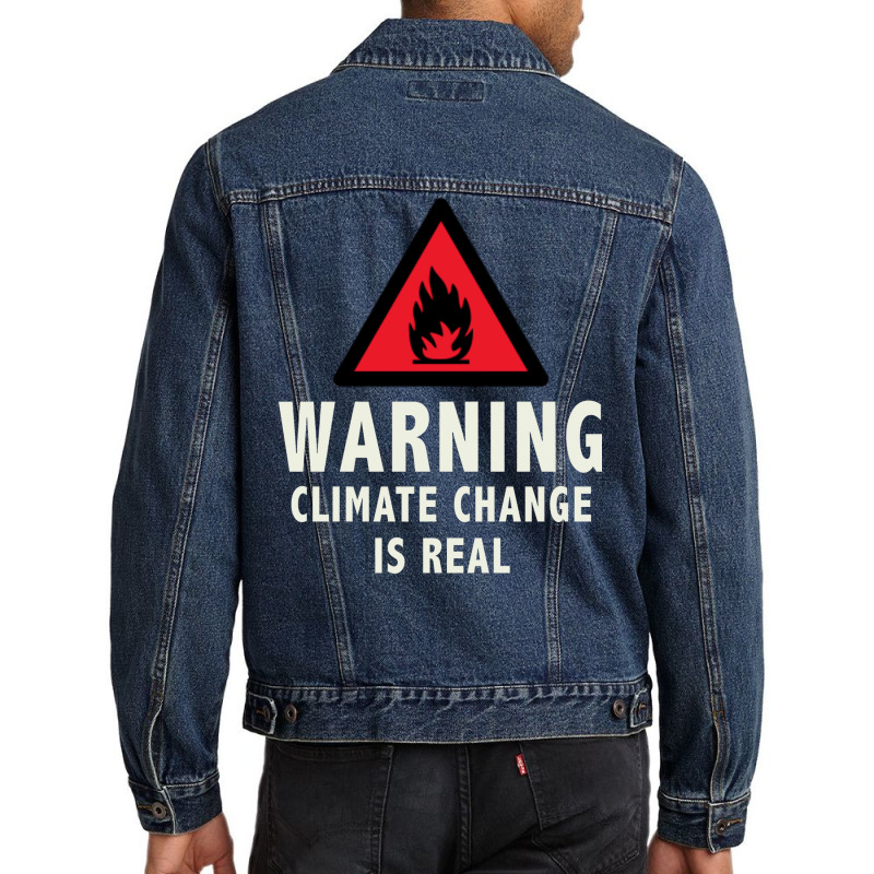 Climate Change Is Real Cute Nostalgia Men Denim Jacket | Artistshot