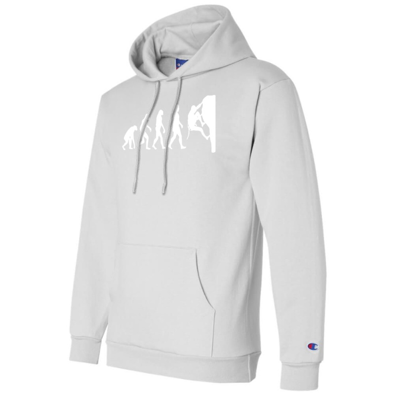 Climbing Evolution Climber Bouldering Aesthetic Champion Hoodie | Artistshot