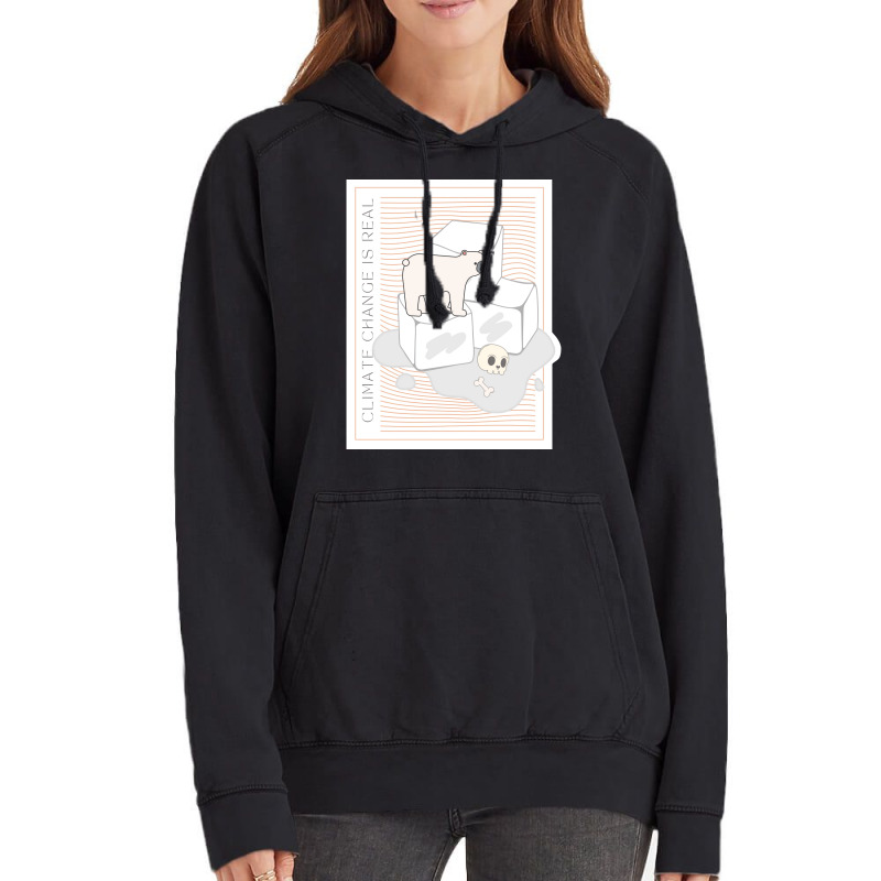 Climate Change Is Real Save The Polar Bears Hipste Vintage Hoodie | Artistshot