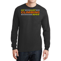 Eat Sleep Climbing Repeat T Shirt Summer Hipster Long Sleeve Shirts | Artistshot