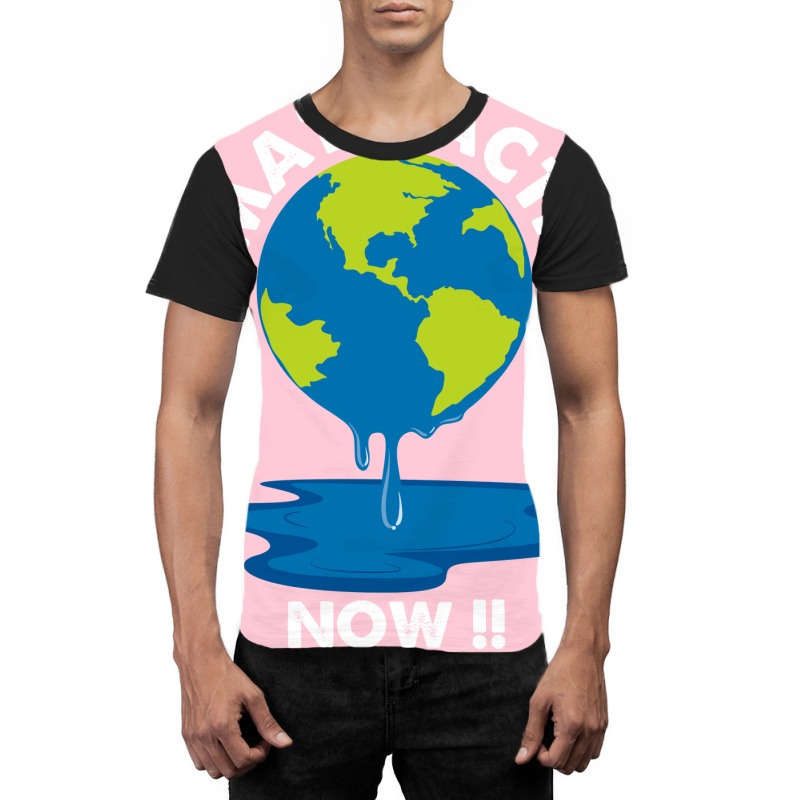 Global Warming Crisis Climate Action Now Retro Graphic T-shirt | Artistshot