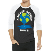 Global Warming Crisis Climate Action Now Retro 3/4 Sleeve Shirt | Artistshot