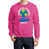 Global Warming Crisis Climate Action Now Retro Crewneck Sweatshirt | Artistshot