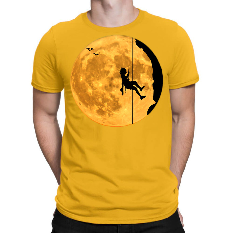 Mountaineering Free Climbing Bouldering Moon Sky H T-shirt | Artistshot