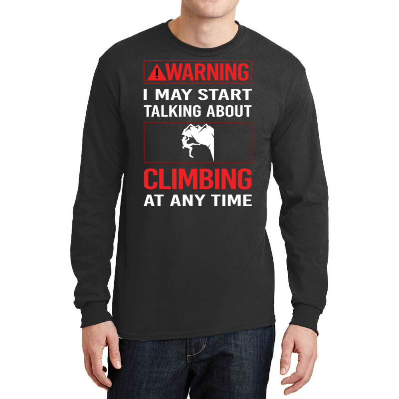 Red Warning Climbing Climb Climber 70s Long Sleeve Shirts | Artistshot