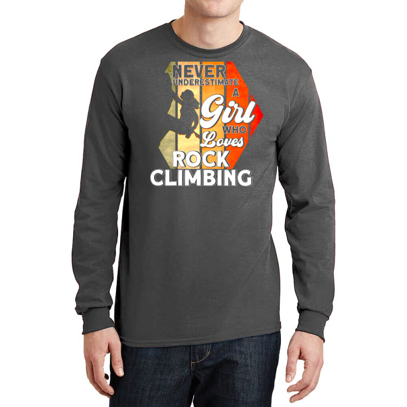 Rock Climbing Climber Climbing Retro Long Sleeve Shirts | Artistshot