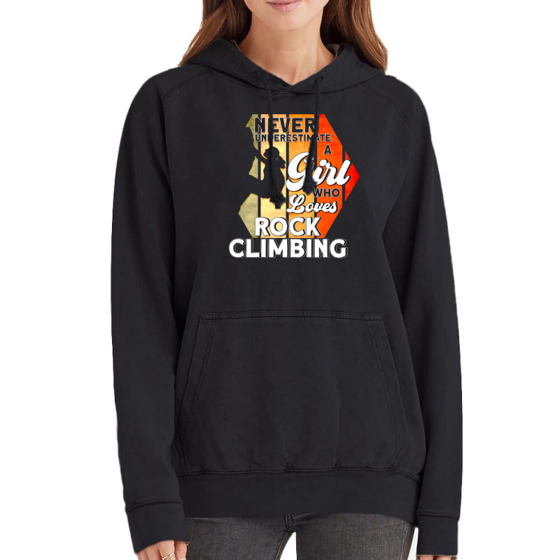 Rock Climbing Climber Climbing Retro Vintage Hoodie | Artistshot