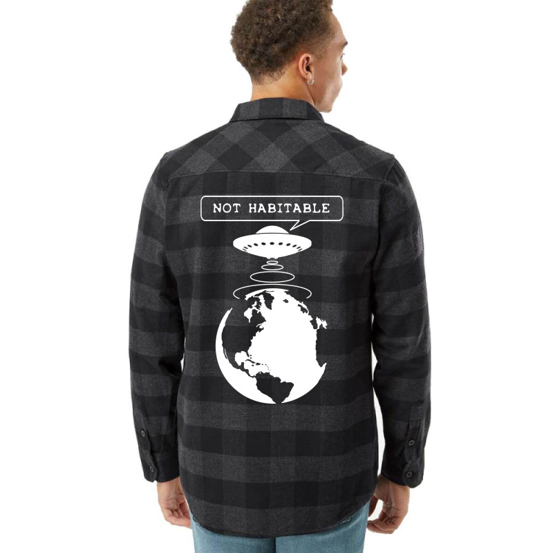 Planet Not Habitable Green Flannel Shirt | Artistshot