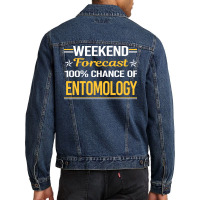 Weekend Forecast 100 Entomology Entomologist Insec Men Denim Jacket | Artistshot