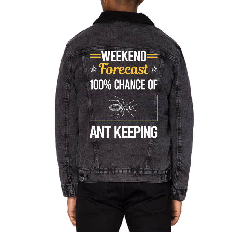 Funny Weekend Ant Keeping Ants Myrmecology Myrmeco Unisex Sherpa-lined Denim Jacket | Artistshot