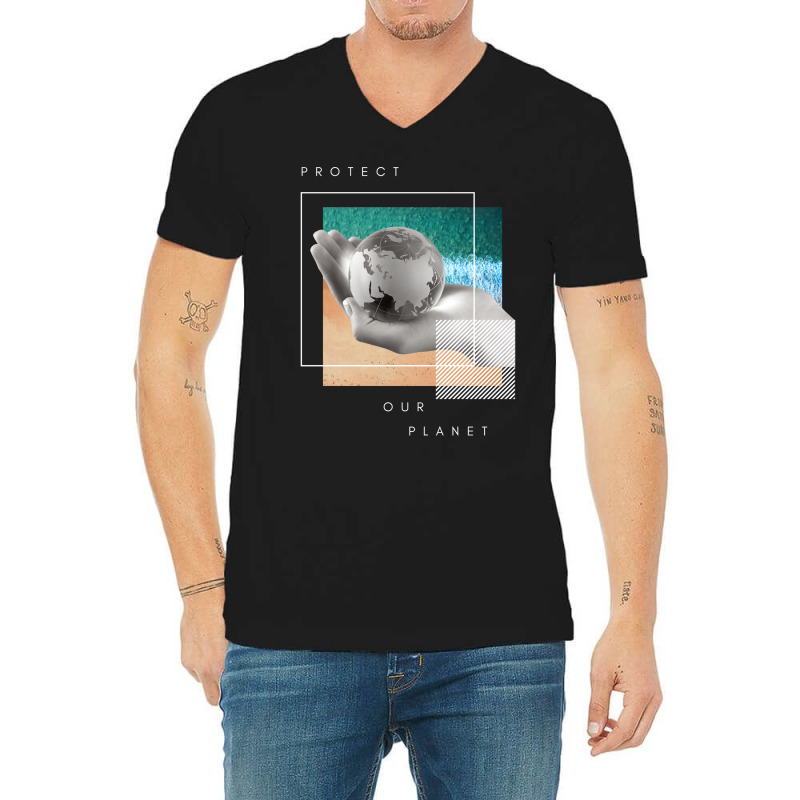 Protect Our Planet Retro V-neck Tee | Artistshot