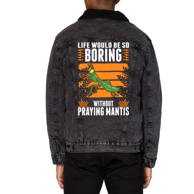 Praying Mantis 80s Unisex Sherpa-lined Denim Jacket | Artistshot