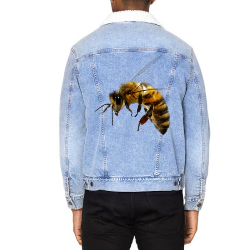 Bees Unisex Sherpa-Lined Denim Jacket by mazzaotabex | Artistshot