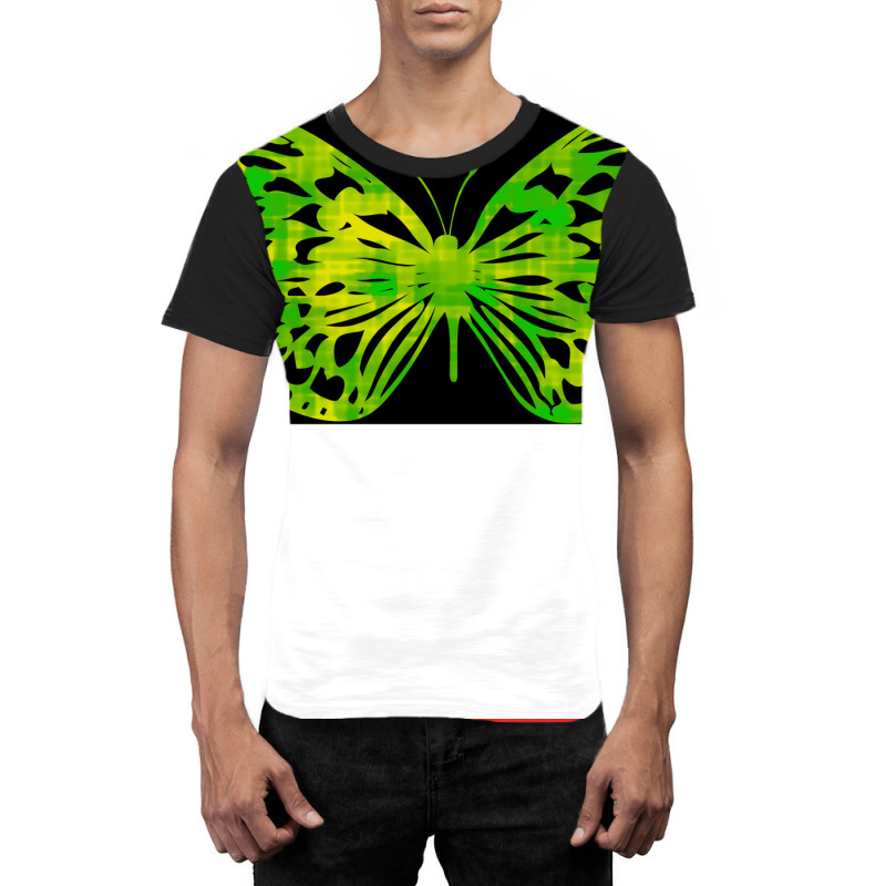 Butterfly Color Green Cool Graphic T-shirt | Artistshot