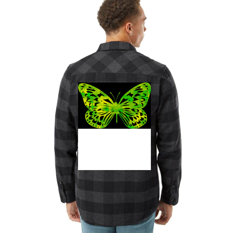 Butterfly Color Green Cool Flannel Shirt | Artistshot