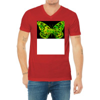 Butterfly Color Green Cool V-neck Tee | Artistshot