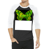 Butterfly Color Green Cool 3/4 Sleeve Shirt | Artistshot