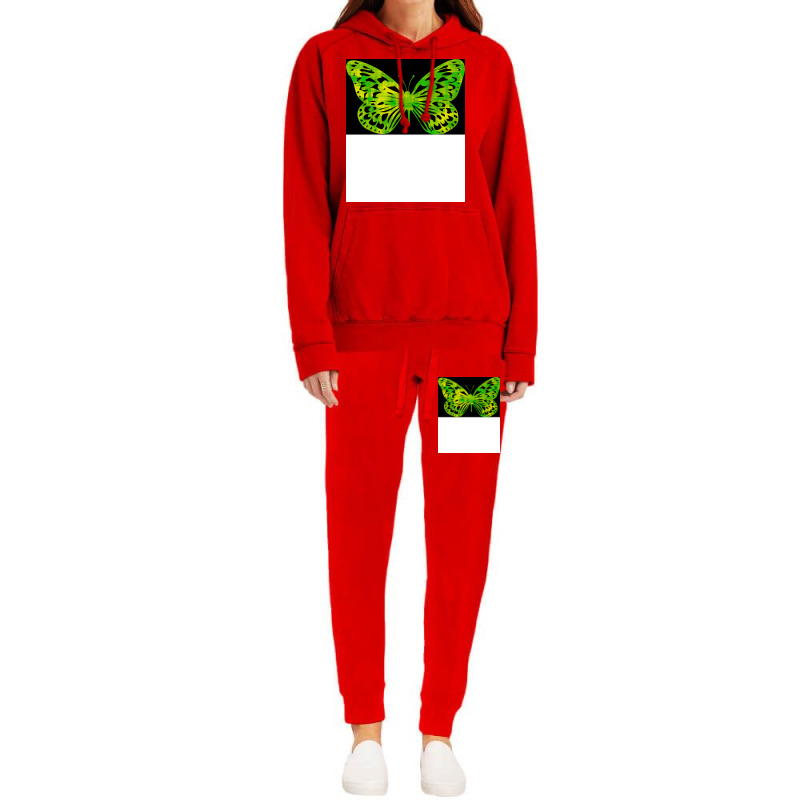 Butterfly Color Green Cool Hoodie & Jogger Set | Artistshot