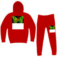 Butterfly Color Green Cool Hoodie & Jogger Set | Artistshot