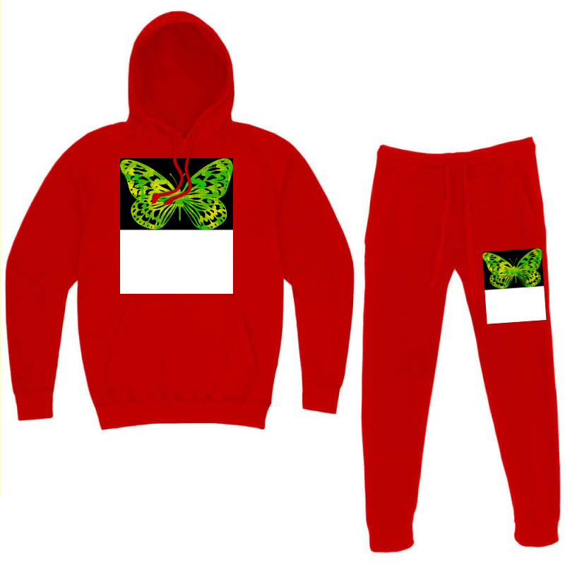 Butterfly Color Green Cool Hoodie & Jogger Set | Artistshot