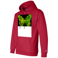 Butterfly Color Green Cool Champion Hoodie | Artistshot