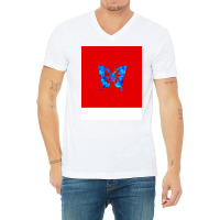 Butterfly Nature Red V-neck Tee | Artistshot