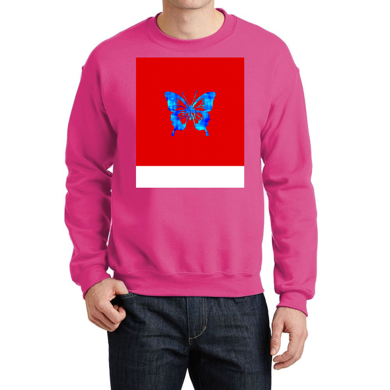 Butterfly Nature Red Crewneck Sweatshirt | Artistshot