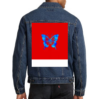 Butterfly Nature Red Men Denim Jacket | Artistshot