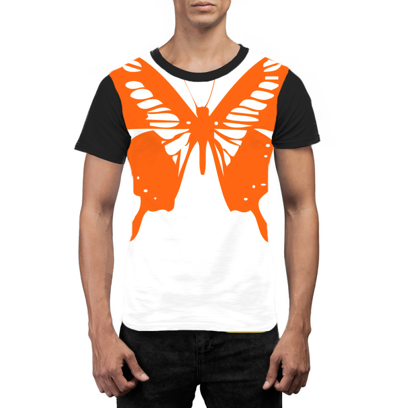 Butterfly Orange Girl Graphic T-shirt | Artistshot