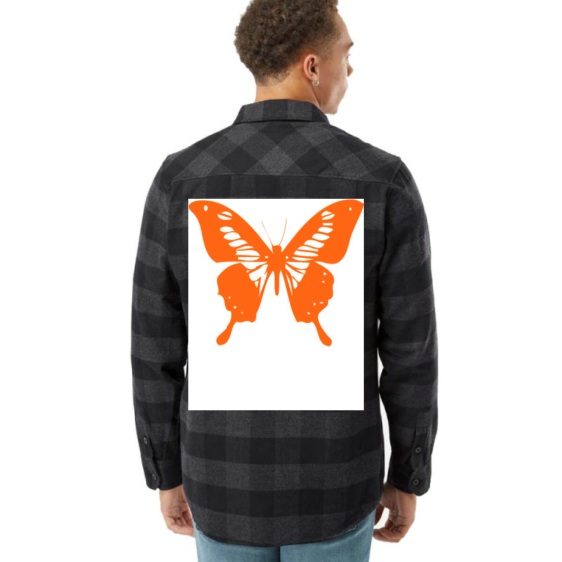 Butterfly Orange Girl Flannel Shirt | Artistshot