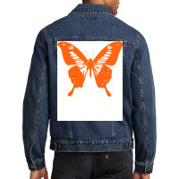 Butterfly Orange Girl Men Denim Jacket | Artistshot