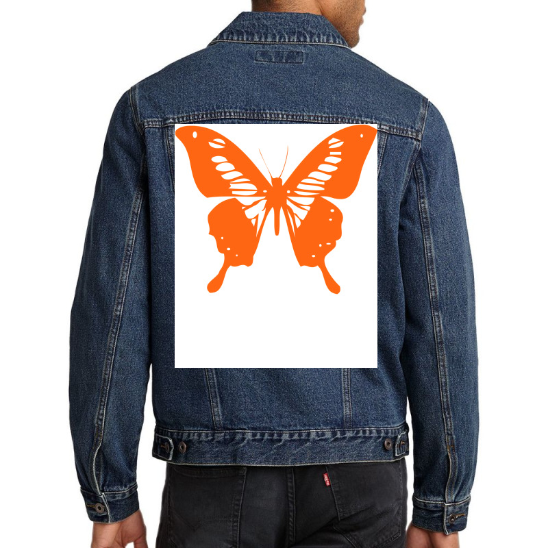 Butterfly Orange Girl Men Denim Jacket | Artistshot