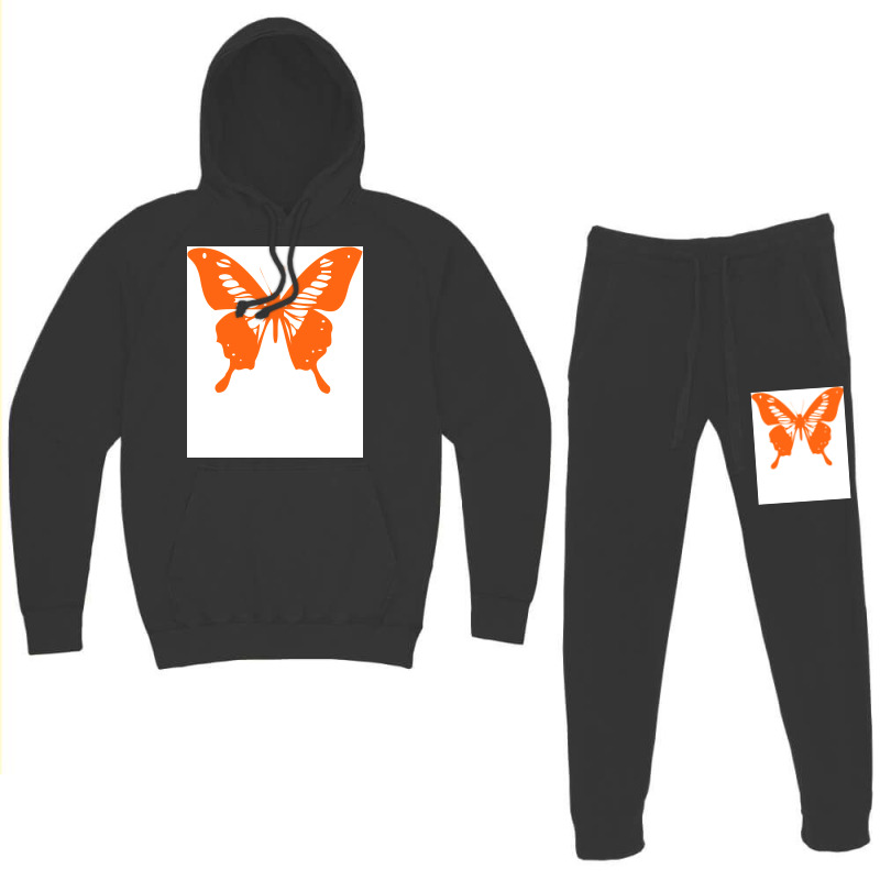 Butterfly Orange Girl Hoodie & Jogger Set | Artistshot