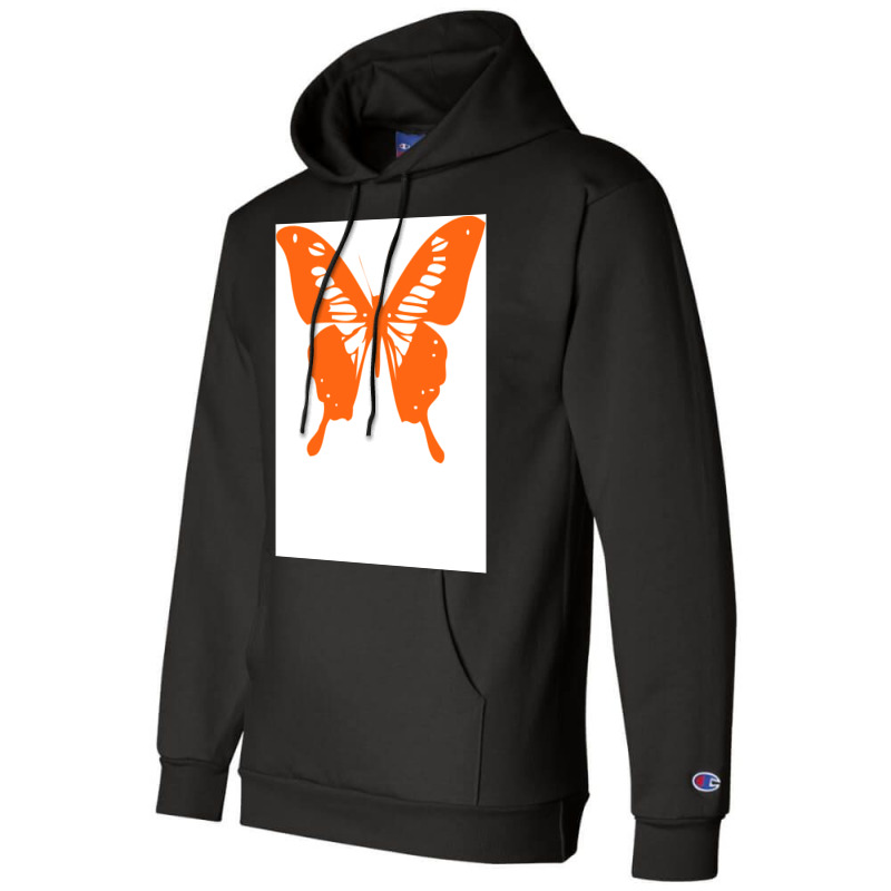 Butterfly Orange Girl Champion Hoodie | Artistshot