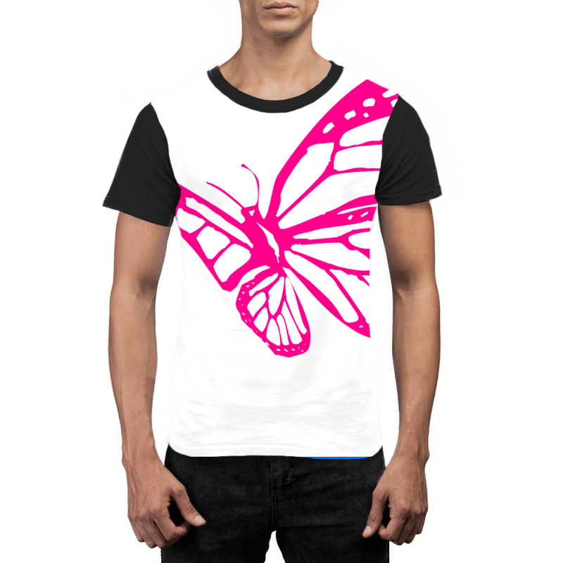 Butterfly Pink Tumblr Graphic T-shirt | Artistshot