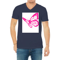 Butterfly Pink Tumblr V-neck Tee | Artistshot