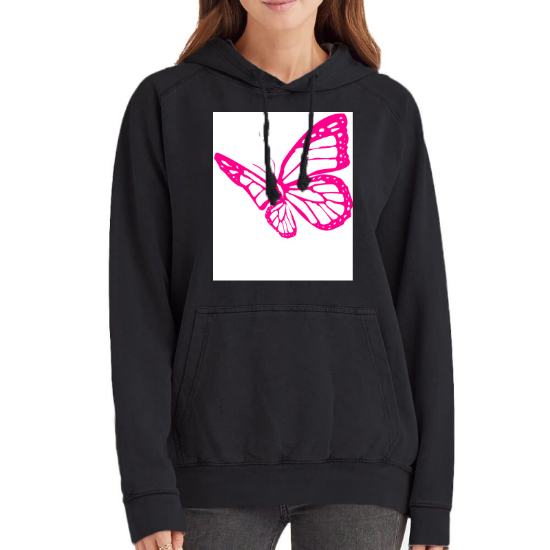 Butterfly Pink Tumblr Vintage Hoodie | Artistshot