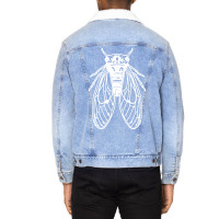 Cicada Insect Summer Unisex Sherpa-lined Denim Jacket | Artistshot