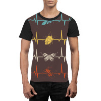 Entomology Entomologist Insects Bugs Heartbeat 70s Graphic T-shirt | Artistshot