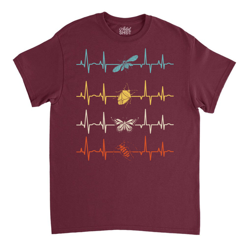 Entomology Entomologist Insects Bugs Heartbeat 70s Classic T-shirt by kejaboant | Artistshot