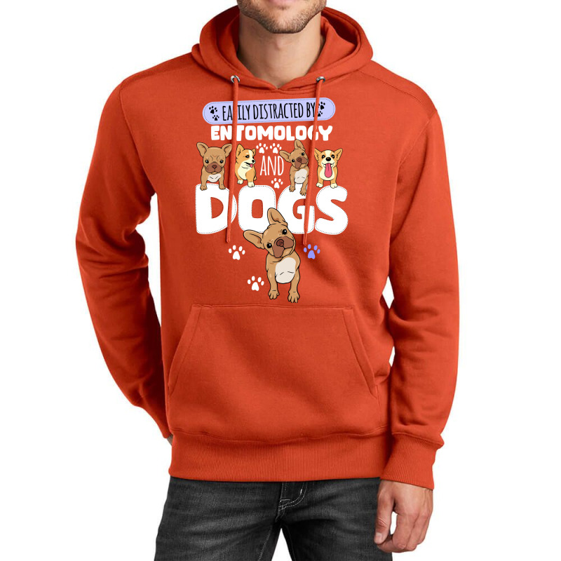 Easily Distracted By Entomology And Dogs Green Unisex Hoodie | Artistshot