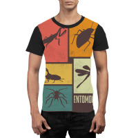 Entomology Entomologist Insects Silhouettes Blue Graphic T-shirt | Artistshot