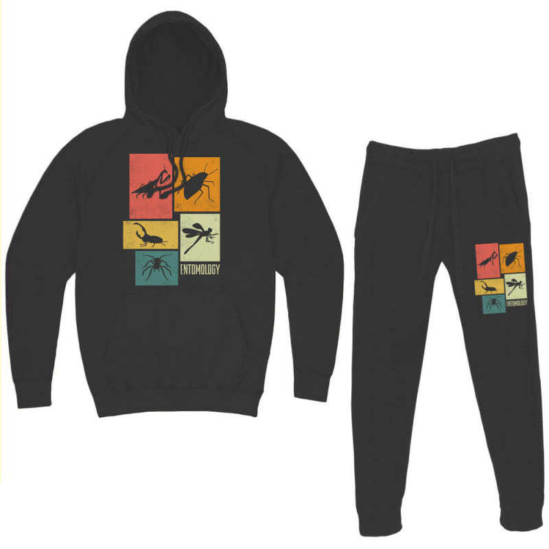 Entomology Entomologist Insects Silhouettes Blue Hoodie & Jogger Set | Artistshot