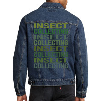 Green Text Insect Collecting Yellow Men Denim Jacket | Artistshot