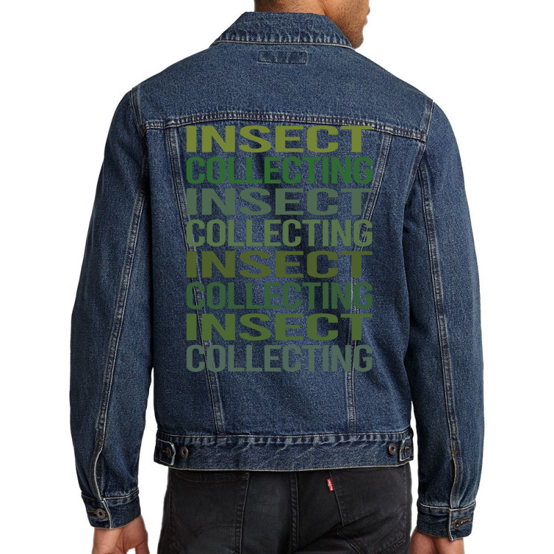 Green Text Insect Collecting Yellow Men Denim Jacket | Artistshot