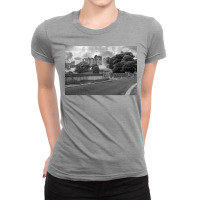 Alnwick Castle In Monochrome Ladies Fitted T-shirt | Artistshot