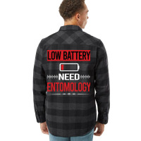 Low Battery Entomology Entomologist Insect Insects Flannel Shirt | Artistshot